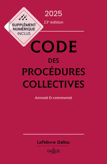Code des procédures collectives 2025