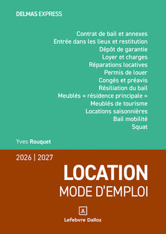 Location mode d'emploi 2026/2027. 18e éd.