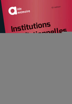 Institutions juridictionnelles. 15e éd.