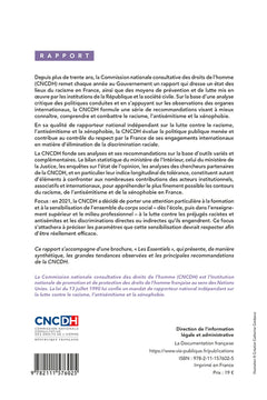 La lutte contre le racisme, l'antisémitisme et la xénophobie