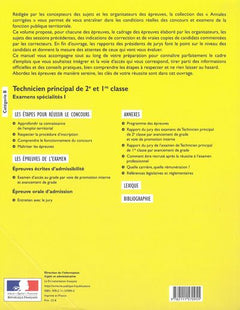 Technicien principal de 2e et 1re classe 2021 - Examens spécialité 1
