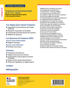 Technicien territorial principal de 2e et 1re classes 2023 Spécialités II