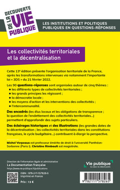 Les collectivités territoriales et la décentralisation