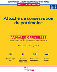 Attaché de conservation du patrimoine 2022