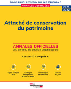 Attaché de conservation du patrimoine 2022