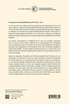 Le temps des responsabilités financières