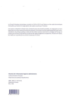 Les notes du conseil d'analyse économique 2018-2019