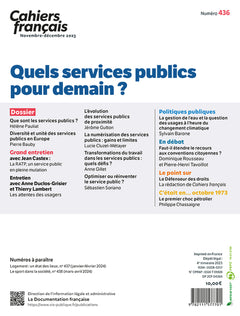 Quels services publics pour demain ?