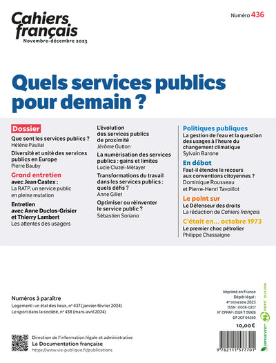 Quels services publics pour demain ?