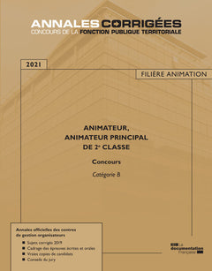 Animateur, animateur principal de 2e classe 2021 Concours