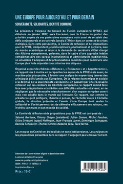 Une Europe pour aujourd'hui et pour demain