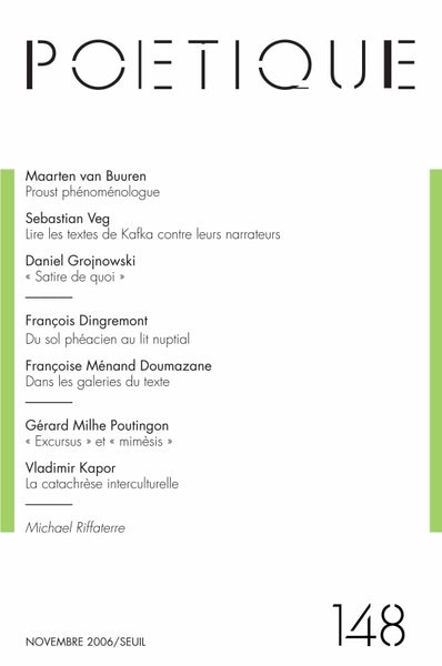 Poétique, n° 148