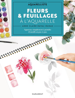 Fleurs & feuillages à l'aquarelle