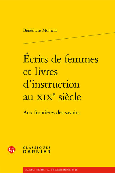 Écrits de femmes et livres d'instruction au XIXe siècle