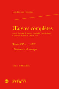 Oeuvres complètes - Dictionnaire de musique
