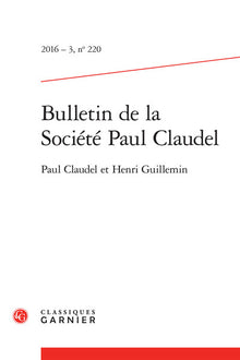 Bulletin de la Société Paul Claudel