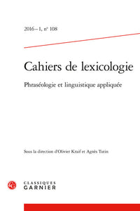 Cahiers de lexicologie