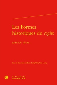 Les formes historiques du cogito