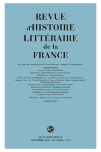 Revue d'Histoire littéraire de la France