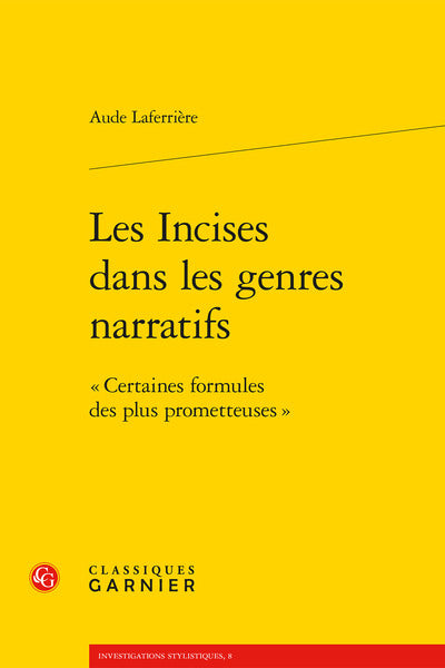 Les incises dans les genres narratifs