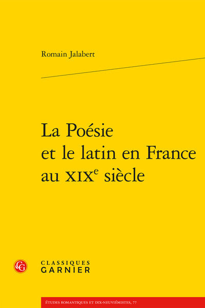 La Poésie et le latin en France au XIXe siècle