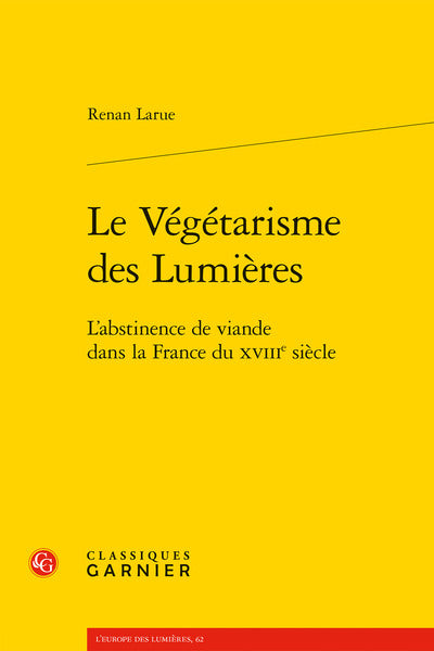 Le Végétarisme des Lumières