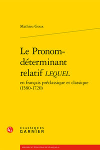 Le pronom-déterminant relatif lequel