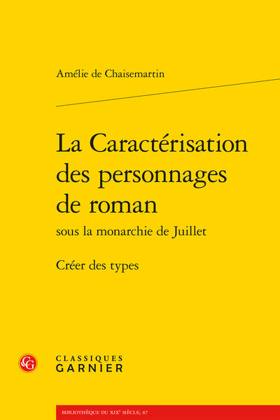 La caractérisation des personnages de roman