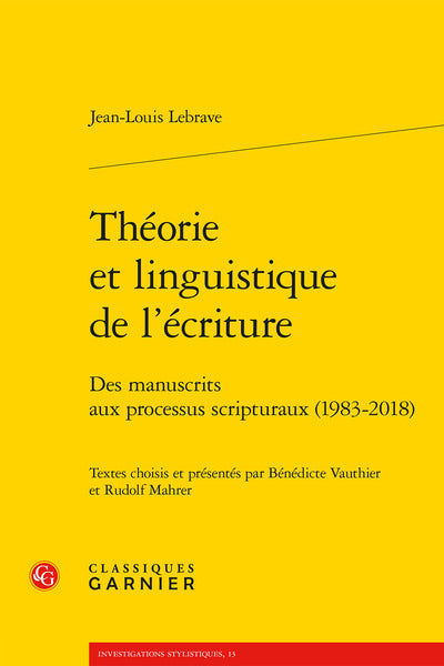 Théorie et linguistique de l'écriture