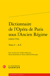 Dictionnaire de l'Opéra de Paris sous l'Ancien Régime