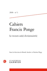 Cahiers Francis Ponge