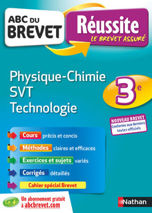 Physique-chimie - SVT - Techno 3e - ABC du Brevet Réussite - Brevet 2022