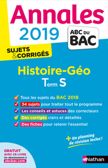 Annales ABC du Bac 2019 - Histoire-Géographie - Term S