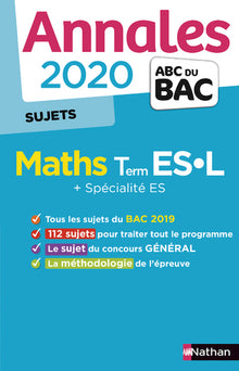 Annales ABC du Bac 2020 Maths Term ES-L