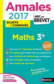 Annales ABC du Brevet 2017 Maths 3e