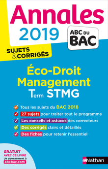 Annales ABC du BAC 2019 - Eco-Droit - Management