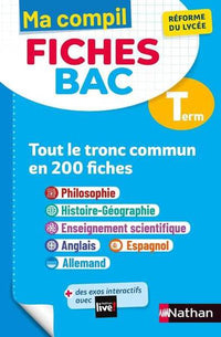 Toutes les matières du tronc commun Terminale