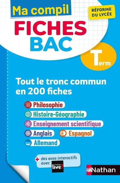 Toutes les matières du tronc commun Terminale