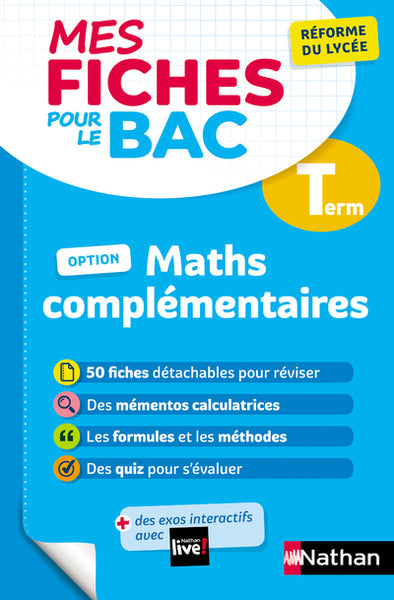 Maths complémentaires (option) Terminale - Mes fiches pour le Bac - Enseignement optionnel Tle - Bac 2024 (7)
