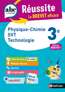 Physique-Chimie - SVT - Techno 3e - ABC Réussite - Le Brevet efficace - Cours, Méthode, Exercices - Brevet 2024