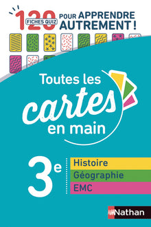 Histoire-Géographie - EMC 3e - Toutes les cartes en main - Fiches quiz Brevet - Brevet 2024