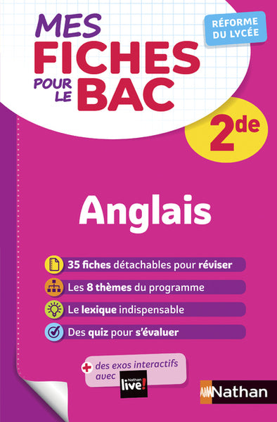 anglais seconde - programme 2023-2024 - mes fiches pour le bac 2de