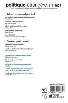 Politique étrangère, n° 4/2022, Balkans : le nouveau Grand Jeu ?