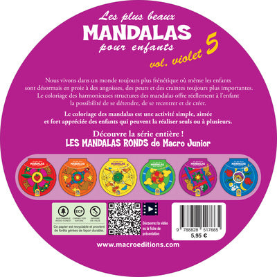 Les plus beaux Mandalas pour les enfants - Volume Violet