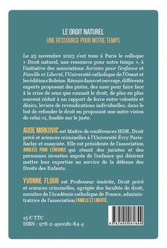 Le droit naturel une ressource pour notre temps
