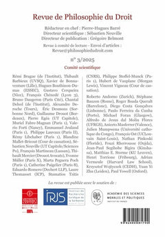 Revue de Philosophie du Droit 3/2025