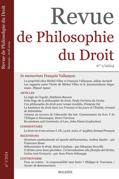 Revue de Philosophie du Droit n° 1