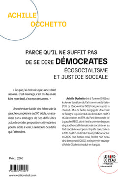Parce qu'il ne suffit pas de se dire démocrates