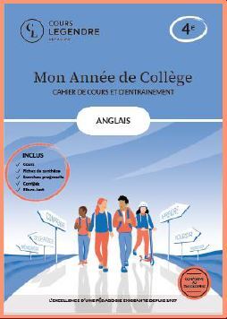 Mon année de collège - Cahier de cours et d'entraînement - Anglais - 4ème