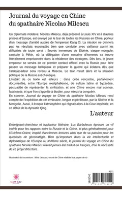 Journal du voyage en Chine du spathaire Nicolas Milescu